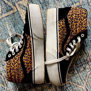 Vans Leopard Print High-Top Sneakers 8